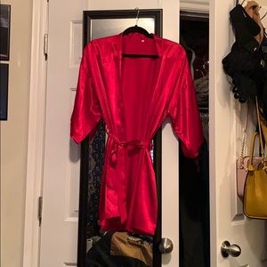 Red Satin Robe ♥️